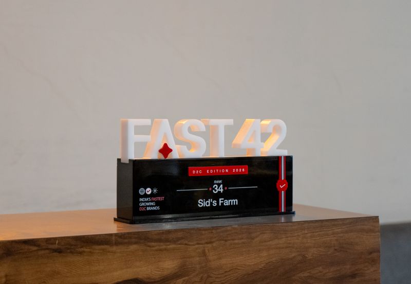 Sid's Farm named one of India's 42 Fastest Growing Startups