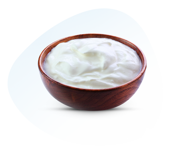 Fresh pure curd in wooden bowl