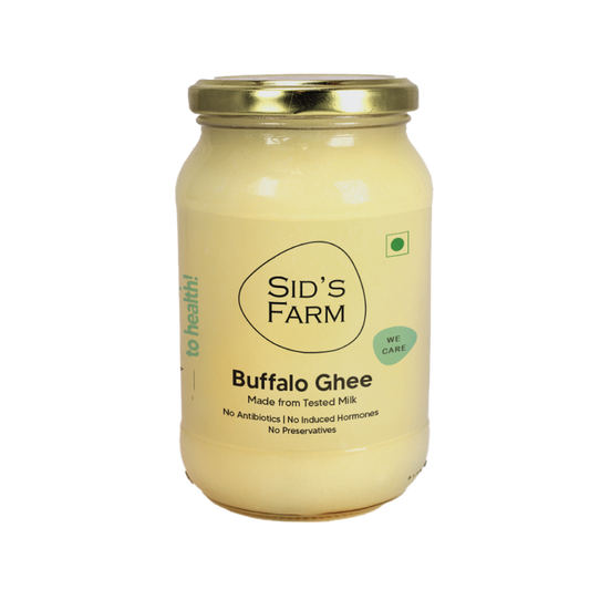 Sid’s Farm Buffalo Ghee 350 g jar, pure danedhar buffalo milk ghee 