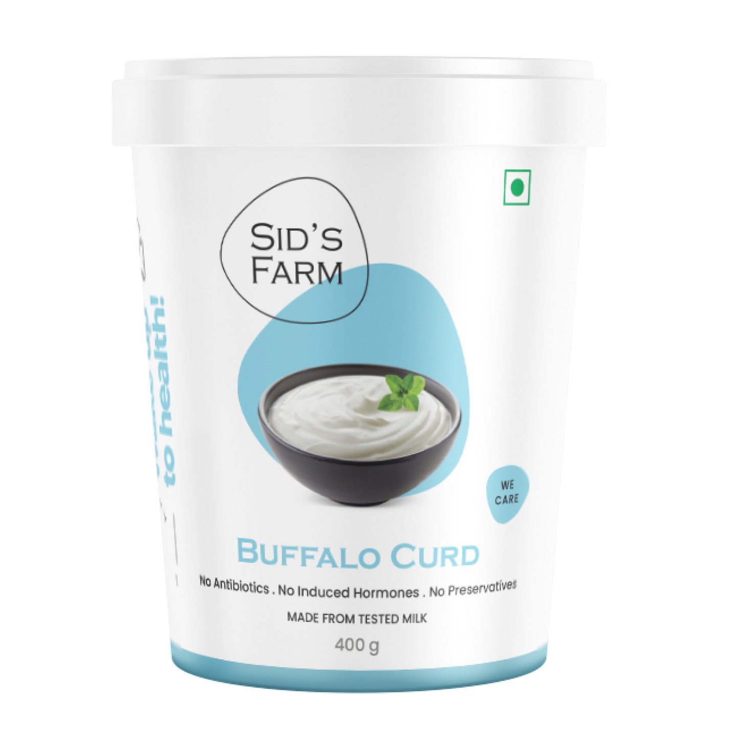 Sid’s Farm Buffalo Cup Curd 400 g, thick set curd made from pure buffalo milk