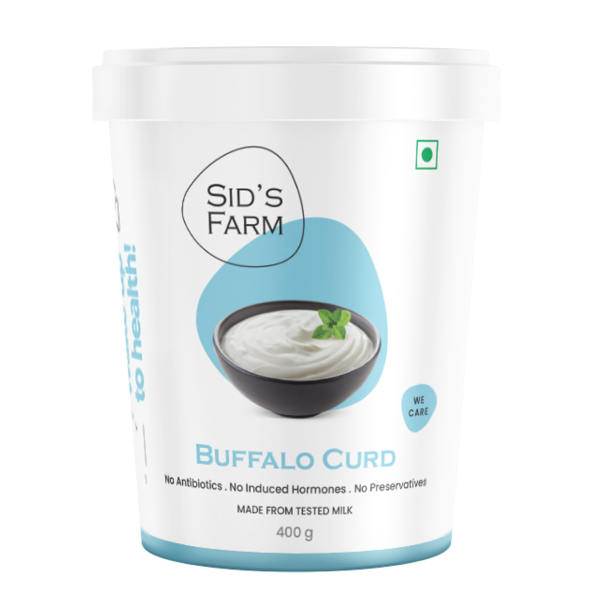 Sid’s Farm Buffalo Cup Curd 400 g, thick set curd made from pure buffalo milk