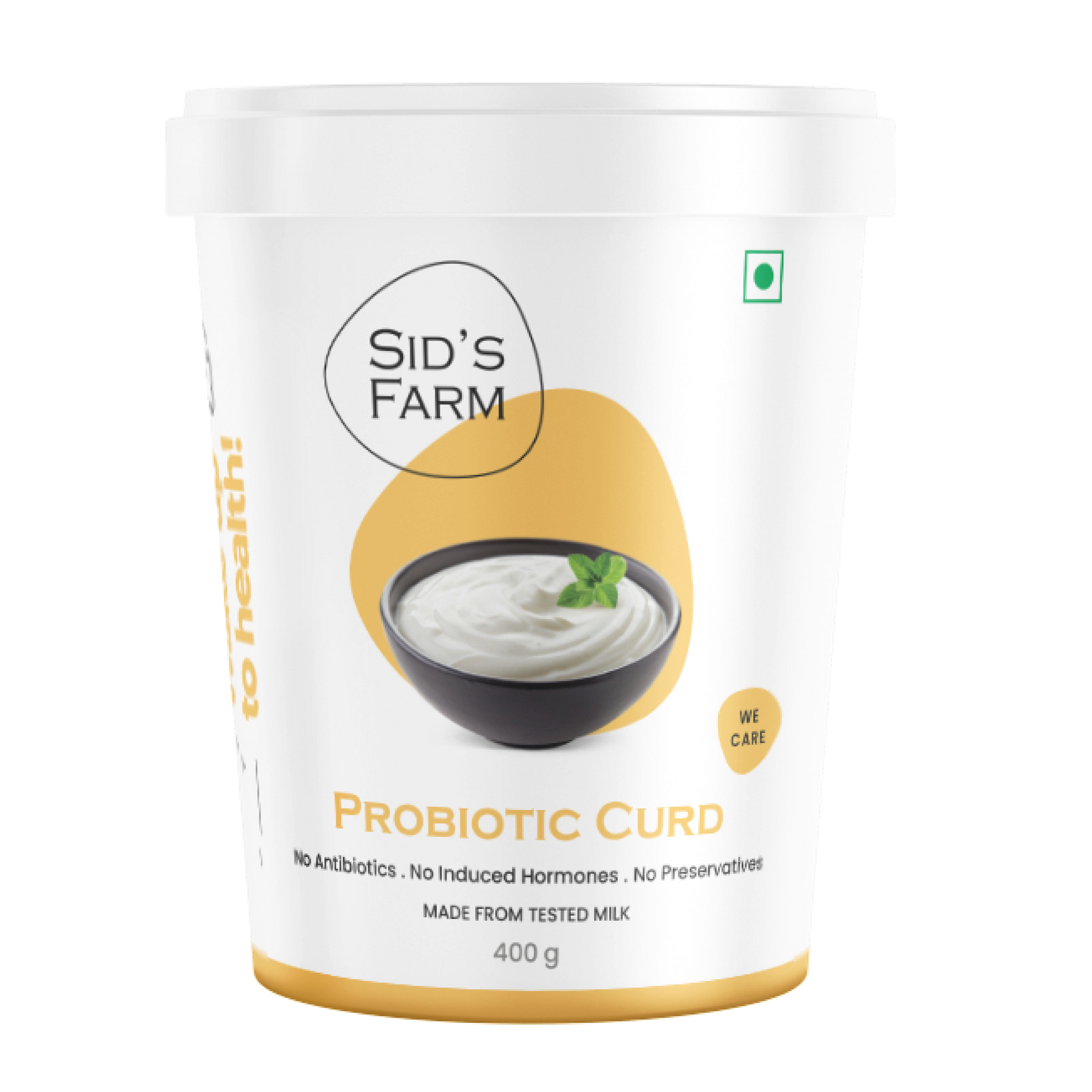 Sid’s Farm Probiotic Curd 400 g, creamy curd rich and gut friendy