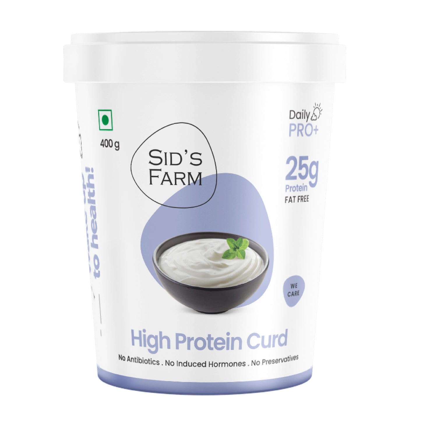Sid’s Farm High Protein Curd 400 g, curd rich in protein