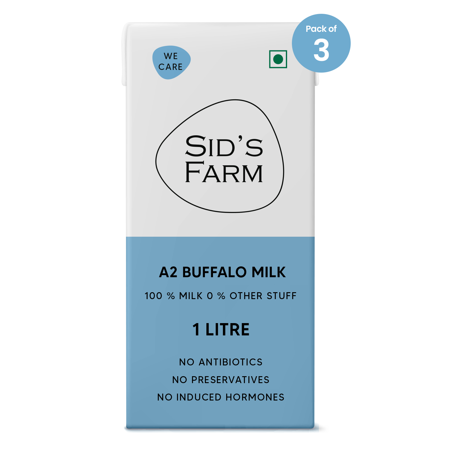 A2 Buffalo Milk-UHT TetraPak-1Ltr combo 3 pack.